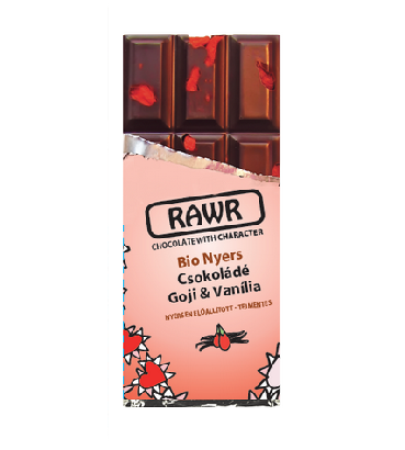 Rawr Bio Nyers Csokoládé Goji&Vanília 60g